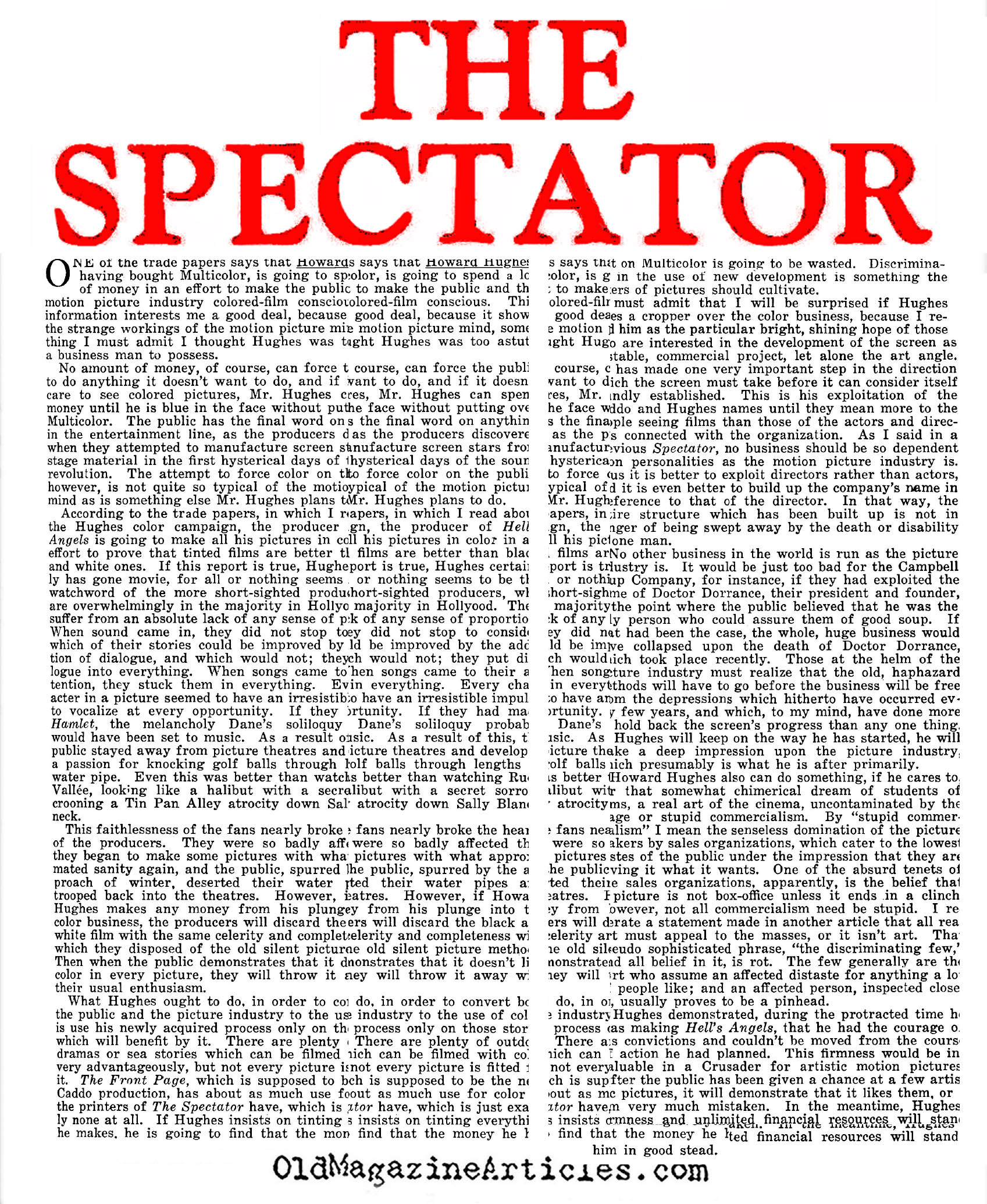 The Spectator Articles