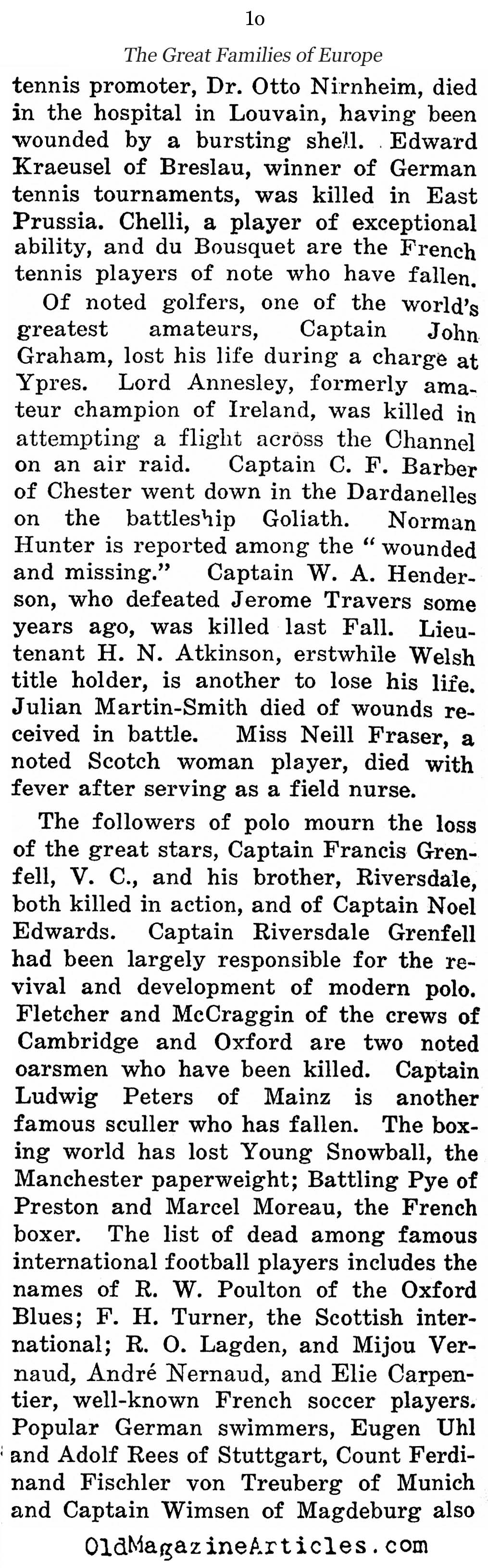 The Slaughter of the Aristocrats (NY Times, 1915)