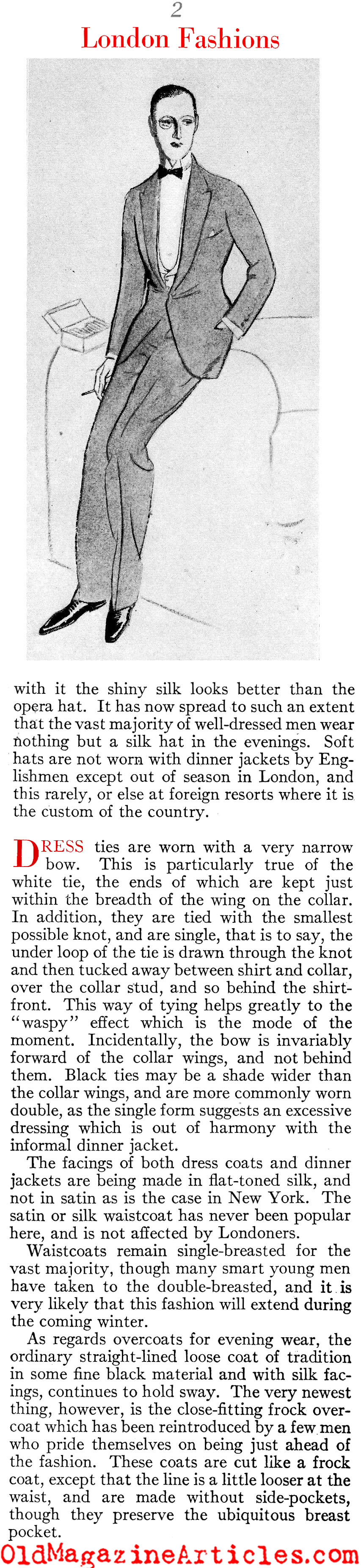 Fashion Notes from London (Vanity Fair Magazine, 1923)