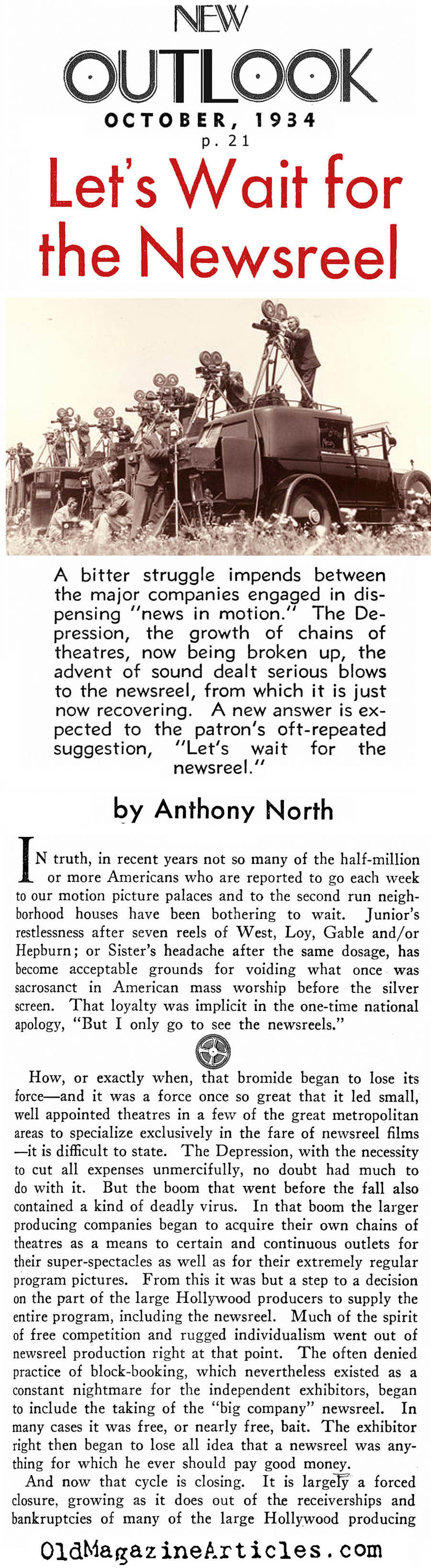 Fake News? (New Outlook Magazine, 1934)