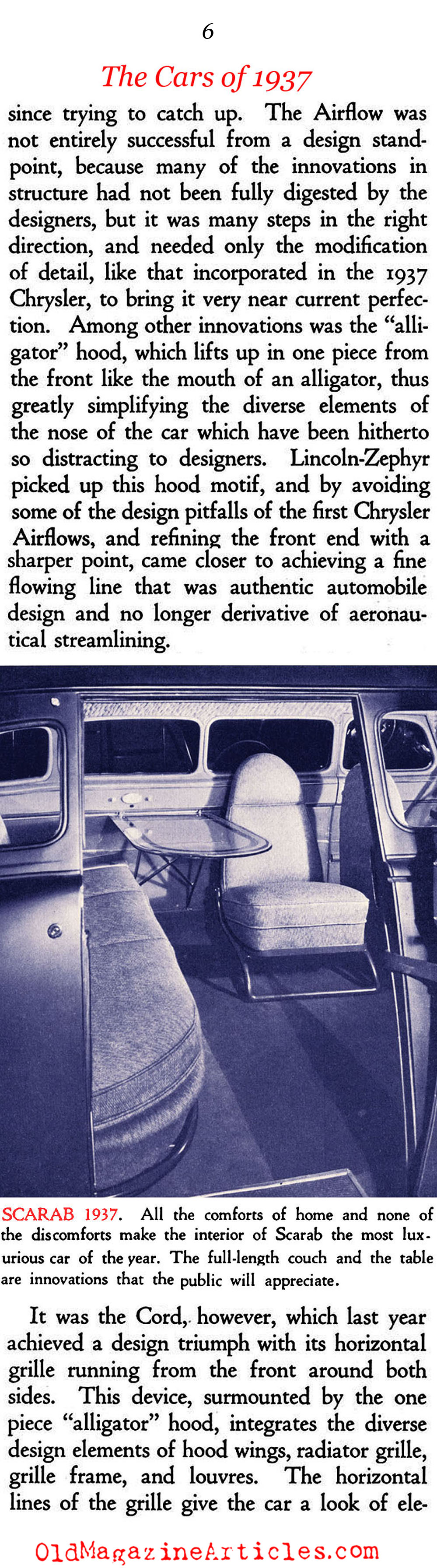The Streamlining of Cars (Creative Art Magazine, 1936)
