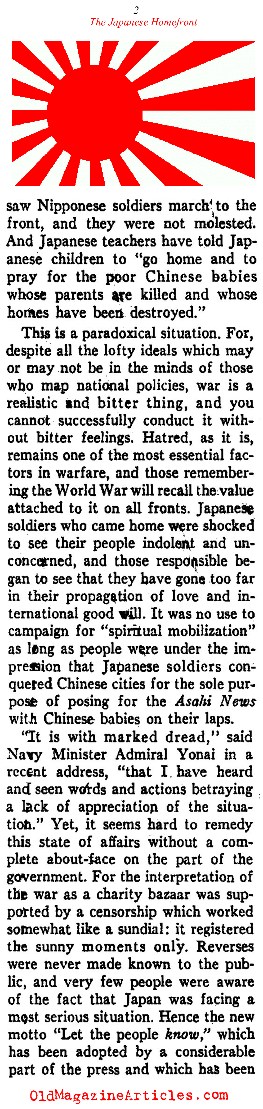 The Japanese Homefront (Ken Magazine, 1938)