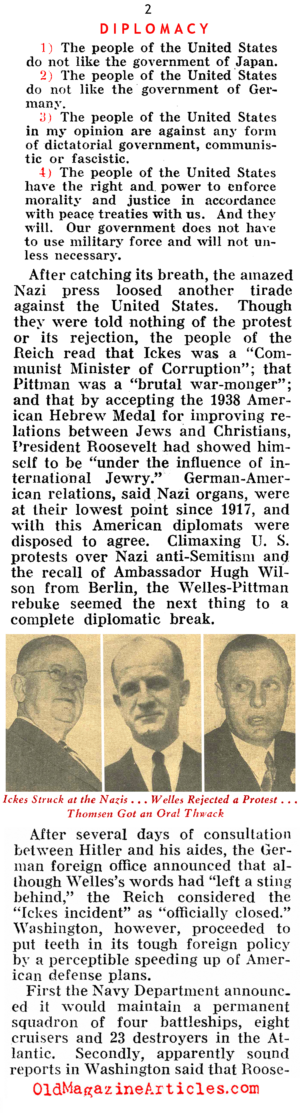 No, Joe Biden, U.S. Relations With Germany Were Bad Before the U.S. Entry Into W.W. II (Pathfinder Magazine, 1939)