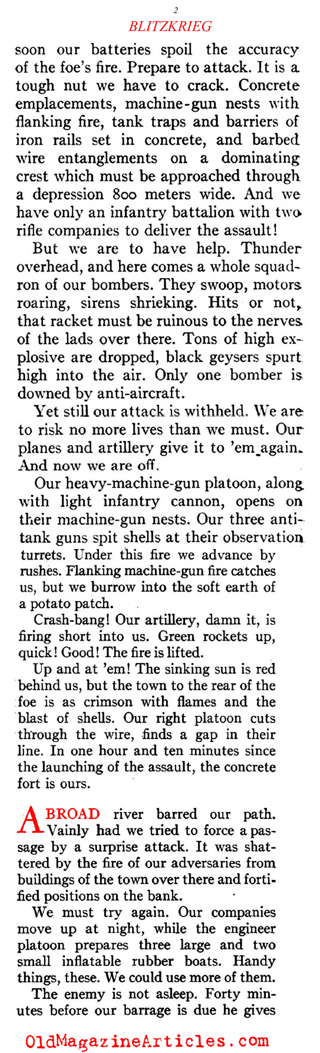 Blitzkrieg: In the Words of Nazi Officers   (American Legion Weekly, 1940)