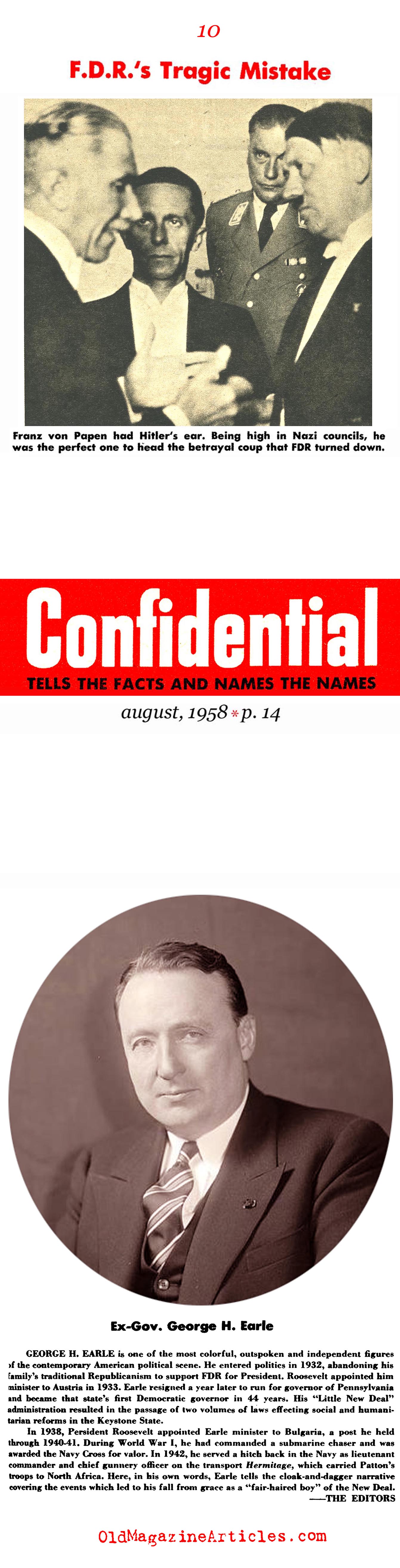 The Germans Tried to Secure a Peace (Confidential Magazine, 1958)