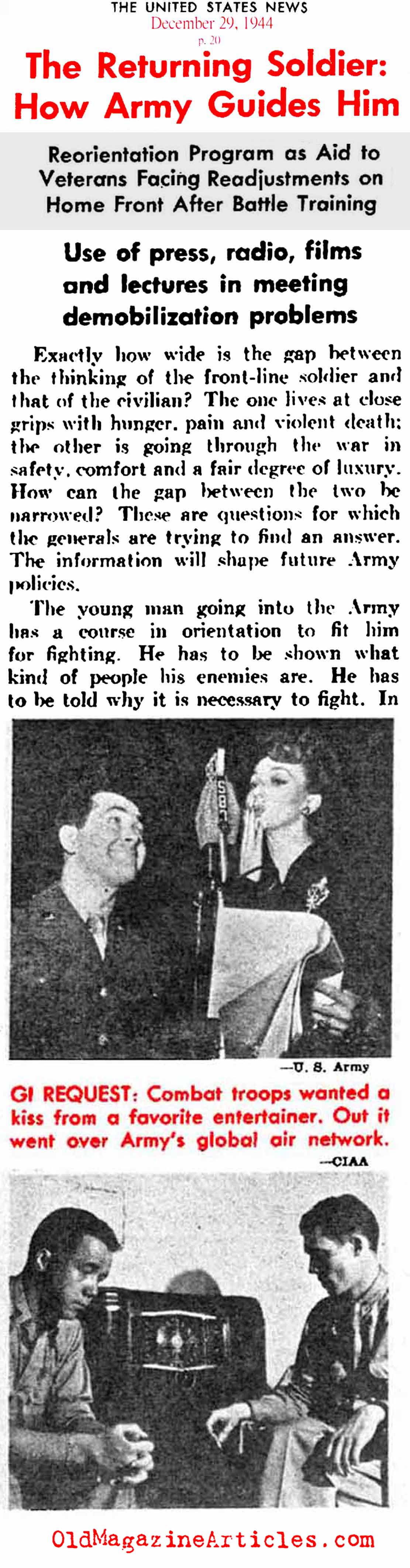 The Returning Army (United States News, 1944)