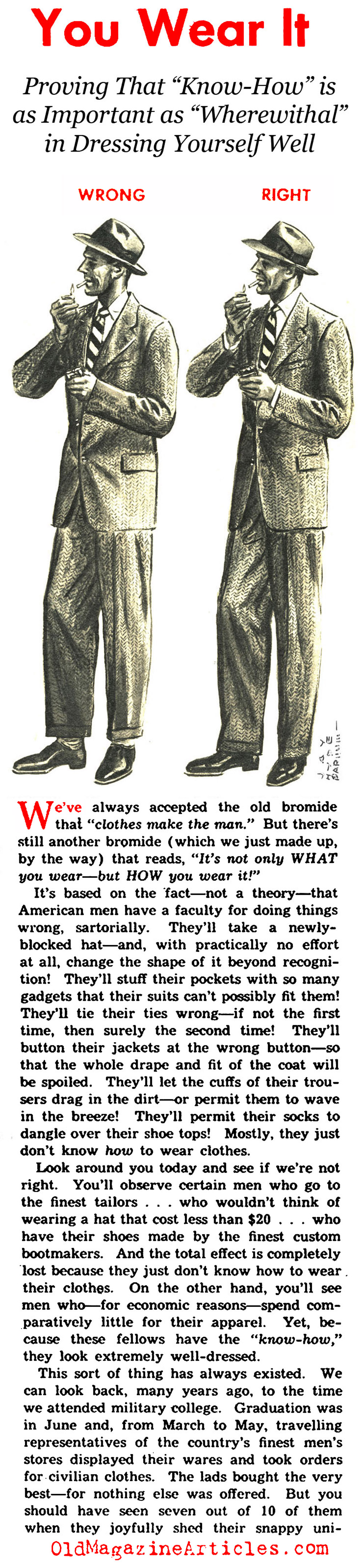 The Dos and Don't in Men's Suiting of the Forties (Pic Magazine, 1945)