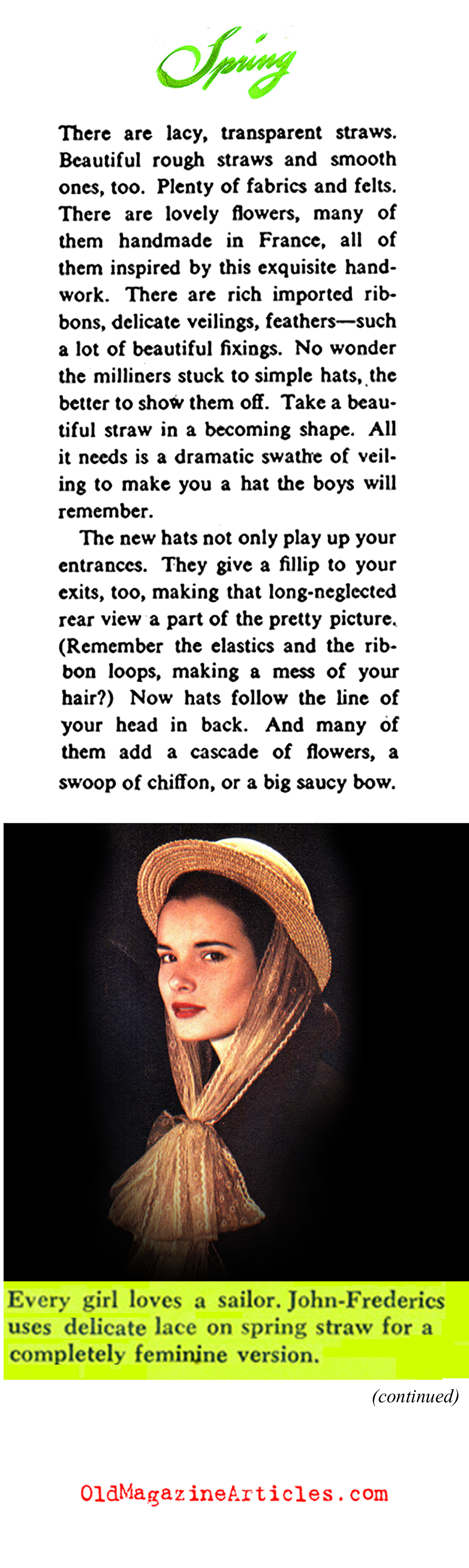 The Hats of 1947 (Collier's Magazine, 1947)