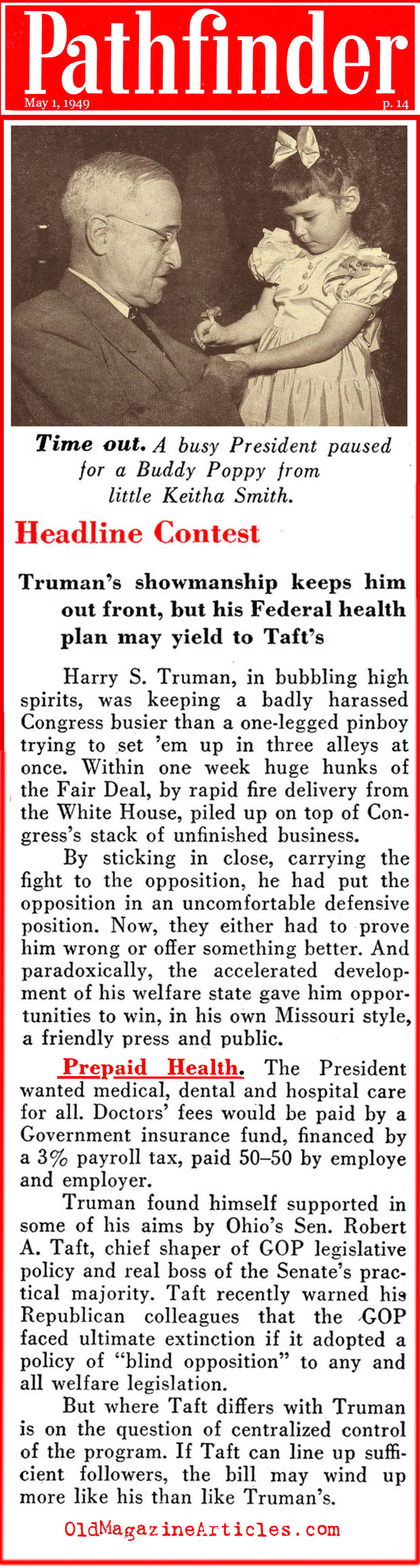 'Obamacare' in the Forties (Atlanta Journal, 1949, Newsweek Magazine, 1945, etc.)