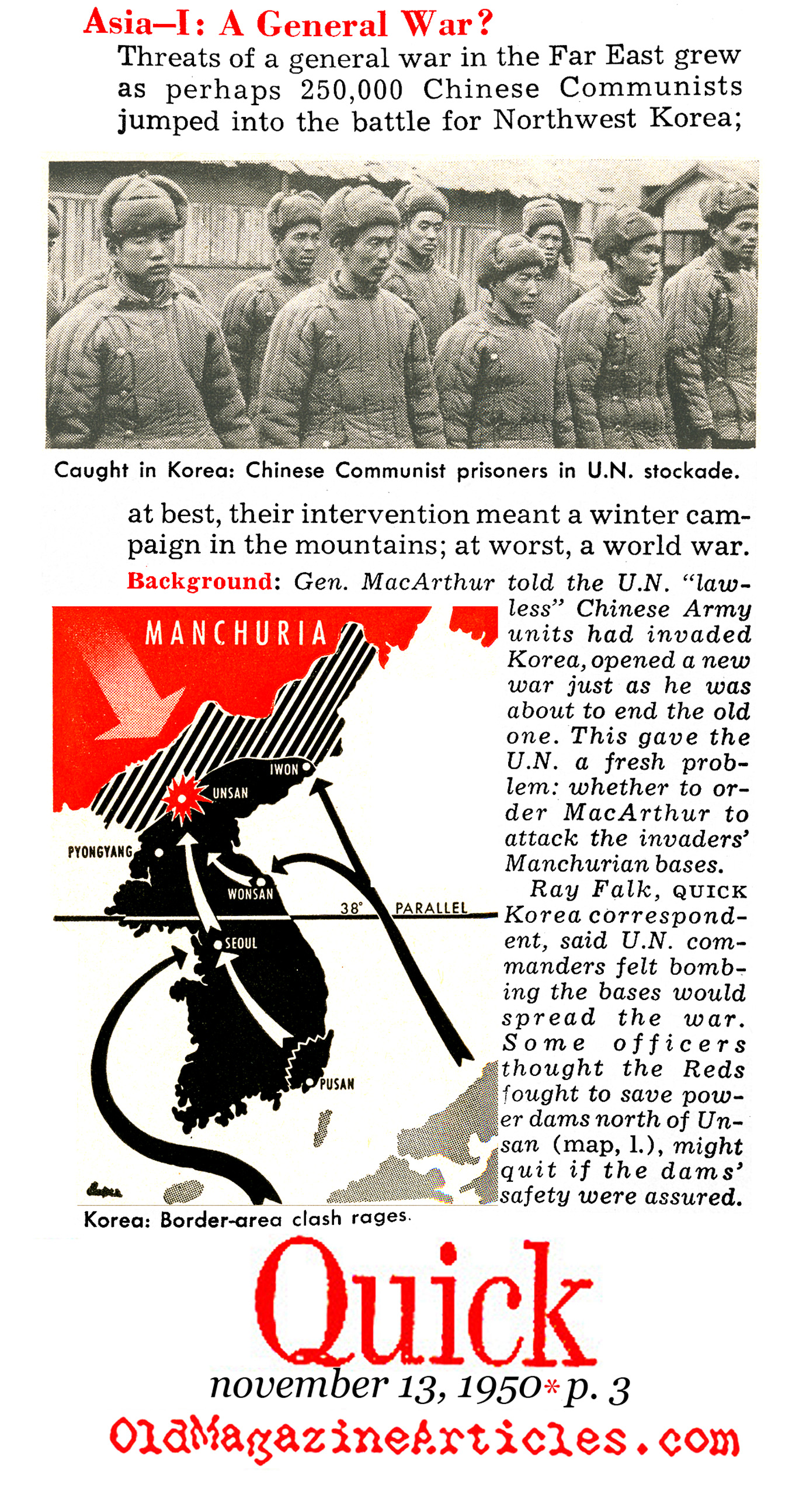 Enter China (Quick Magazine, 1950)