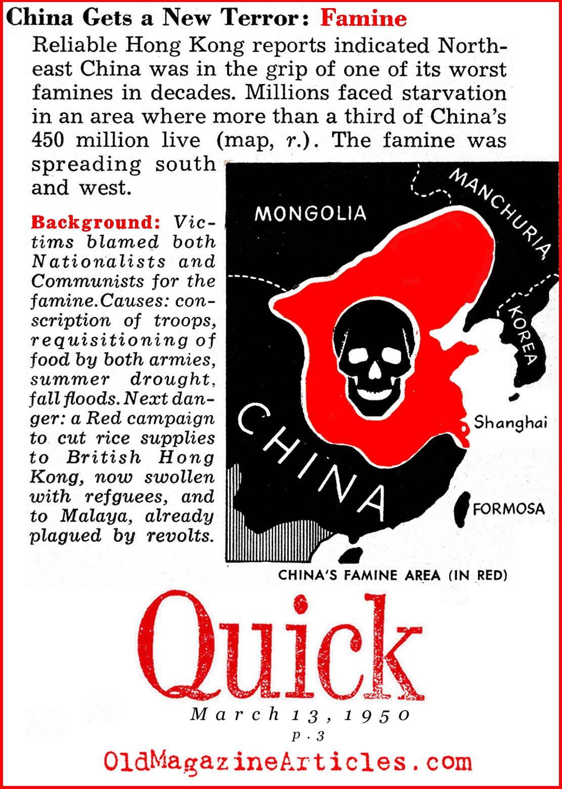 Famine in the North-East (Quick Magazine, 1950)