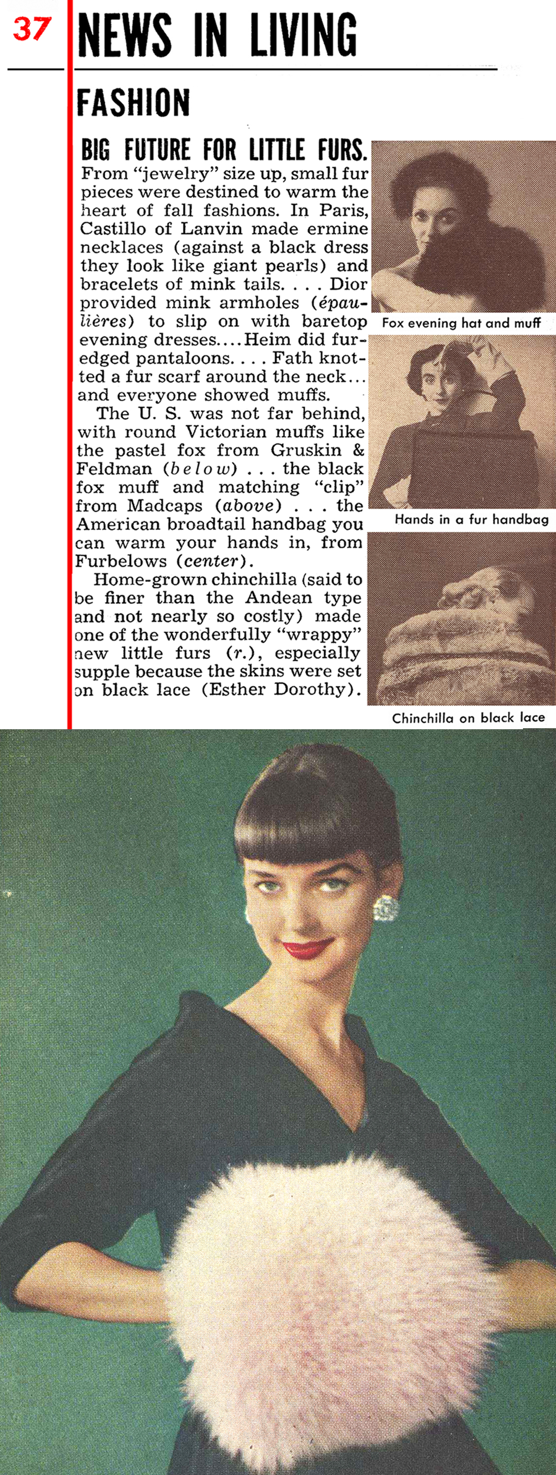 Fur Jewelry and Wraps (Quick Magazine, 1952)