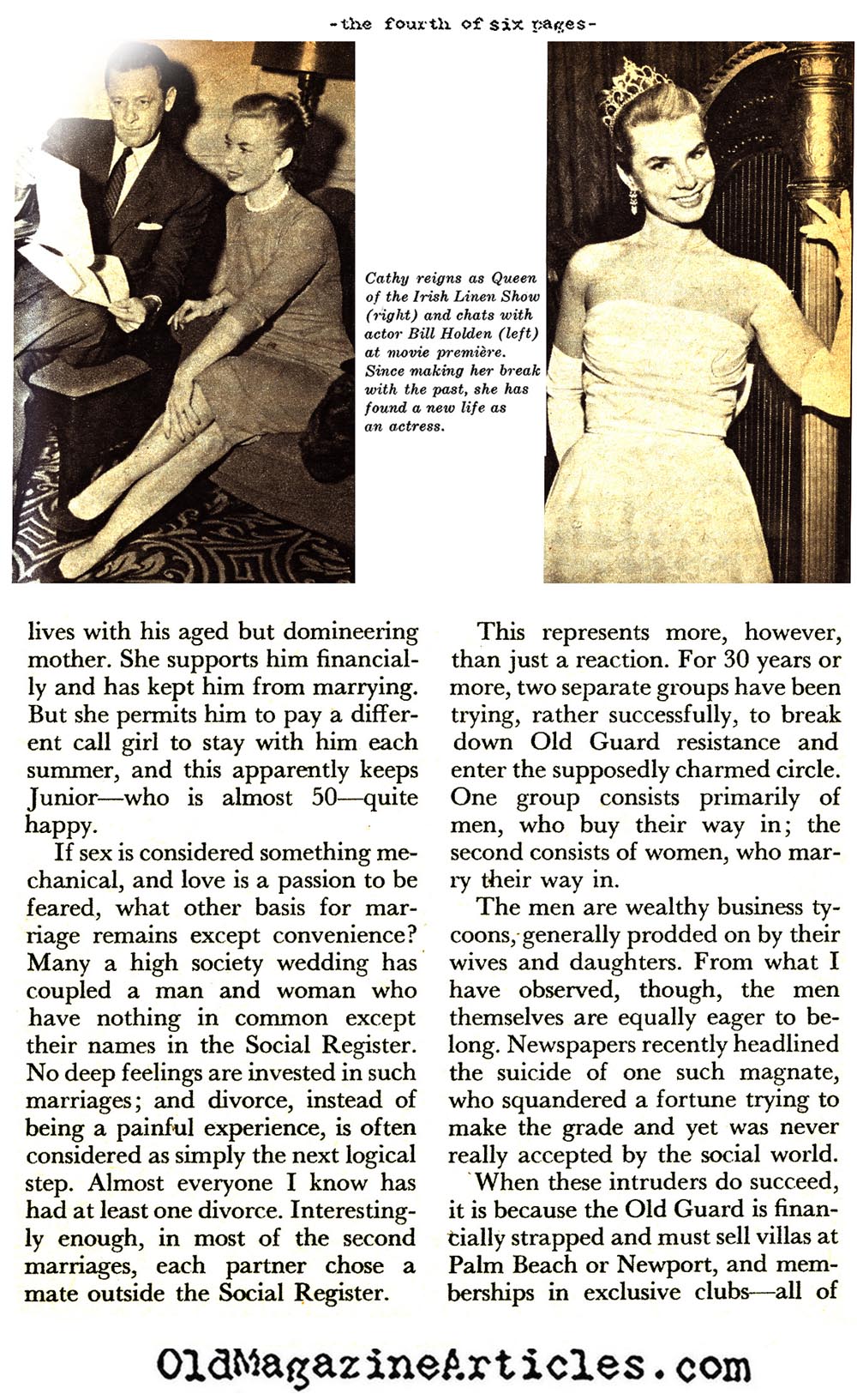 The Low State of High Society (Coronet Magazine, 1958)