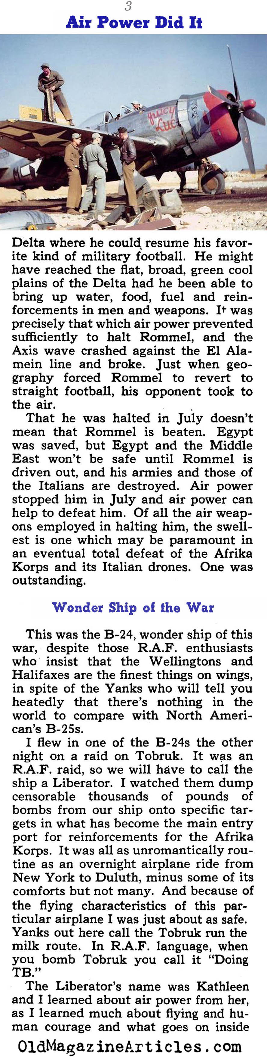 Allied Air Power Succeeded (Collier's Magazine, 1942)