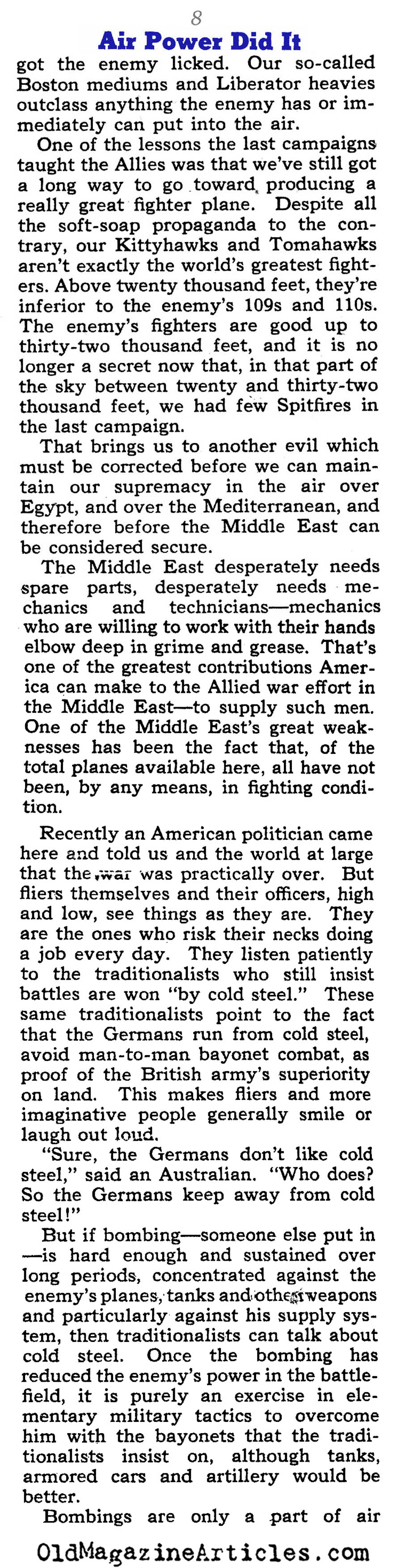 Allied Air Power Succeeded (Collier's Magazine, 1942)