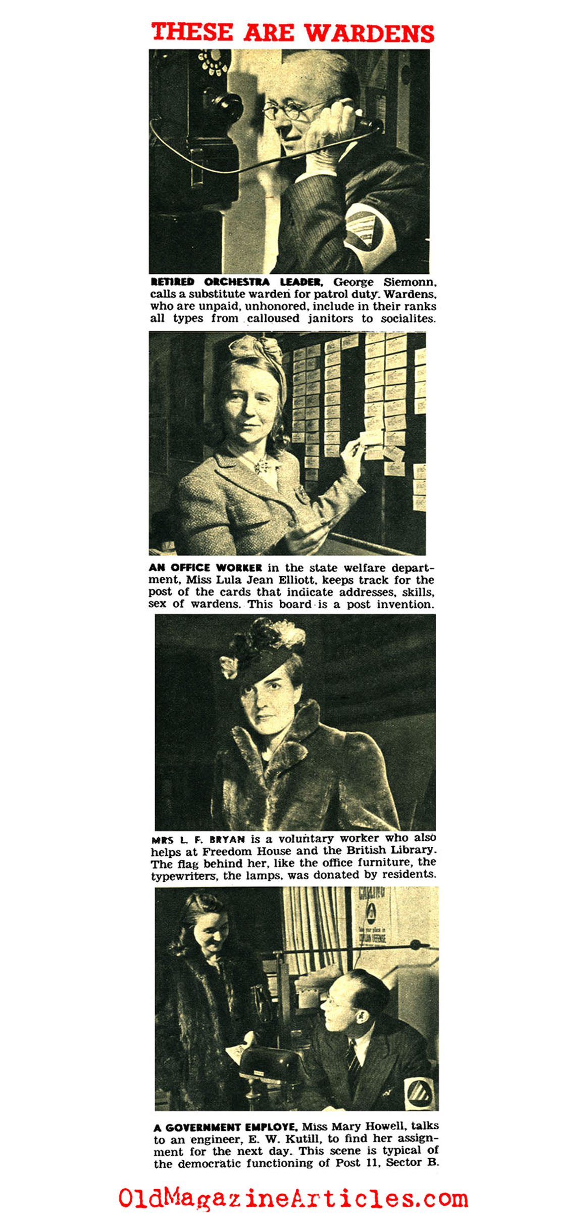 Air-Raid Wardens on the Home Front (ClicK Magazine, 1942)