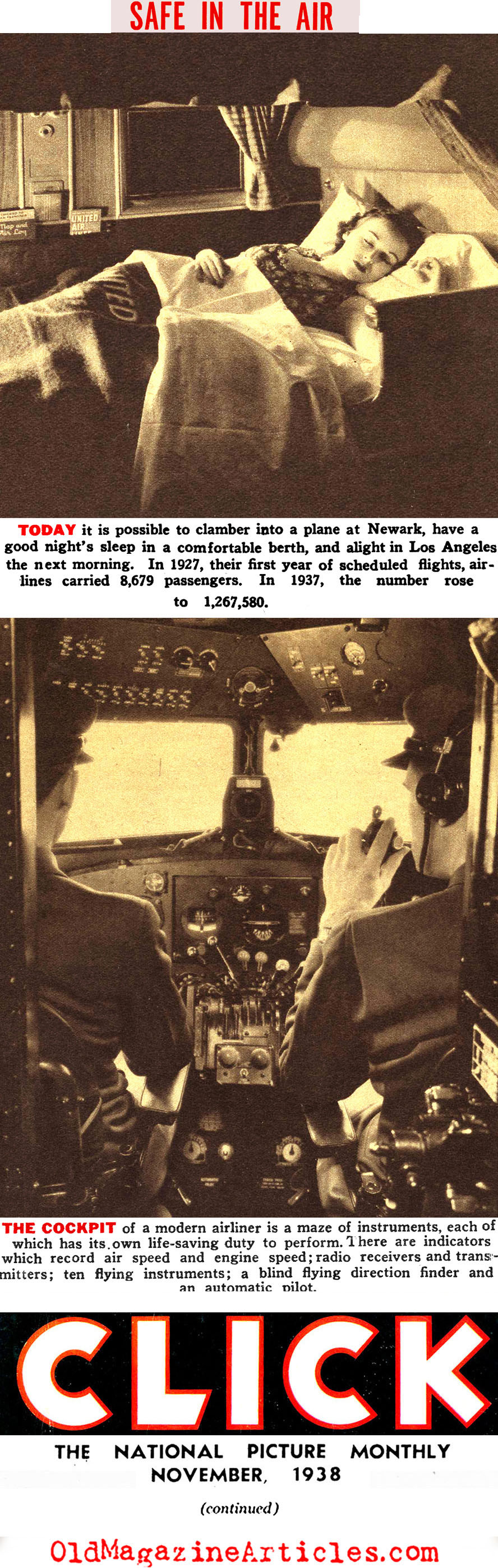 The First Ten Years of Passenger Air Travel (Click Magazine, 1938)