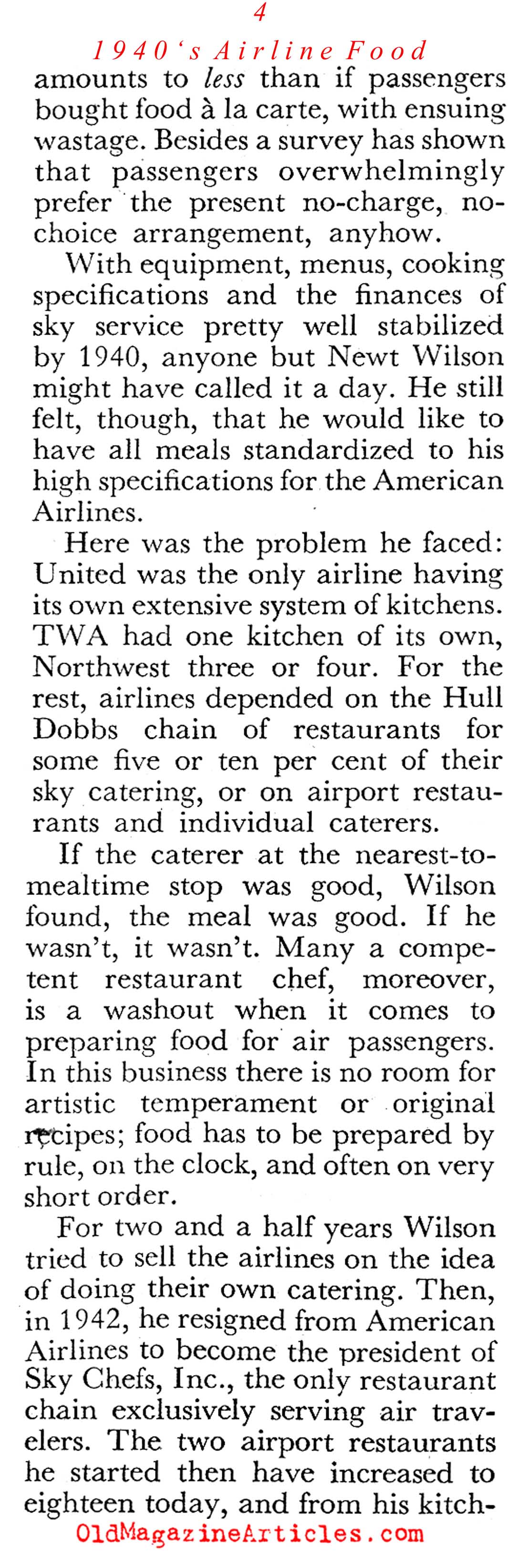 The Birth of Airline Food (Coronet Magazine, 1945)