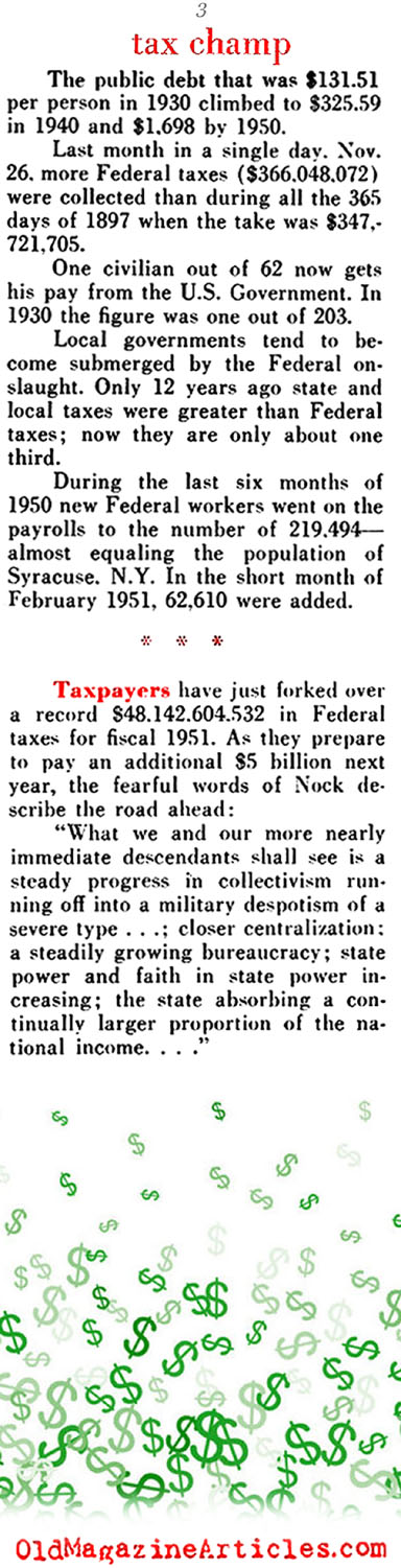 Tax Policy (Pathfinder Magazine, 1951)