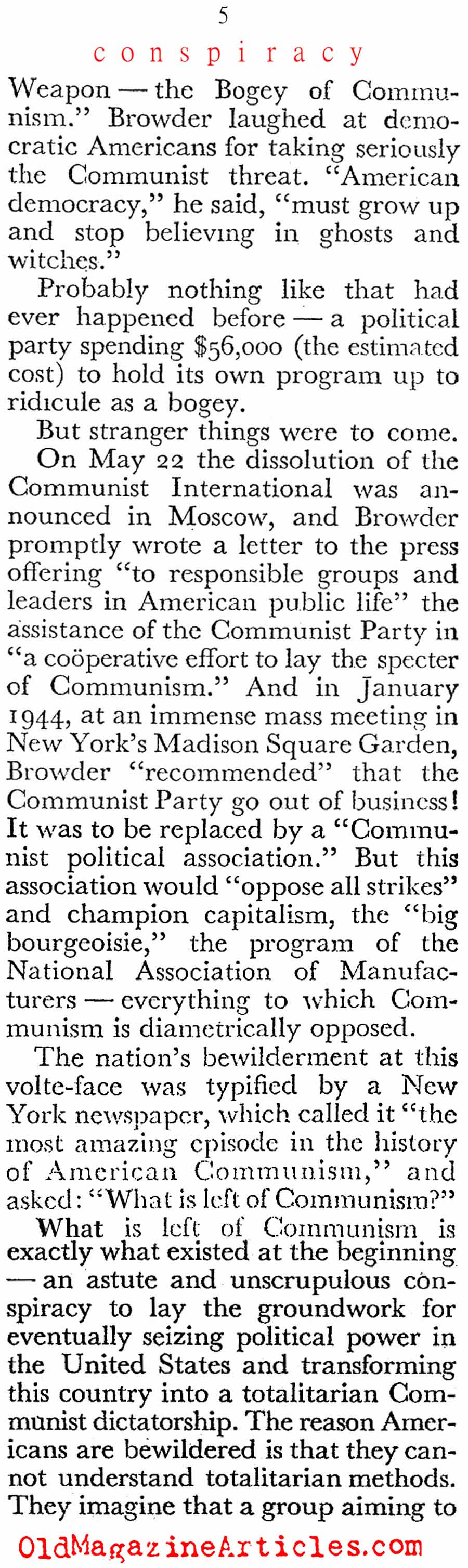 Warnings From A Soviet Defector (Reader's Digest, 1944)