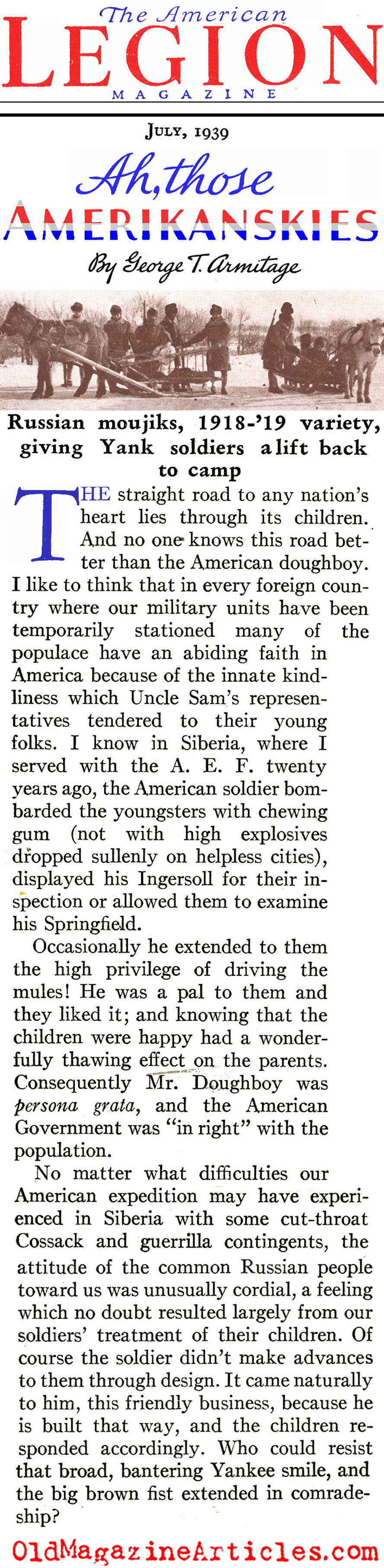 Amerikanskies (American Legion Magazine, 1939)