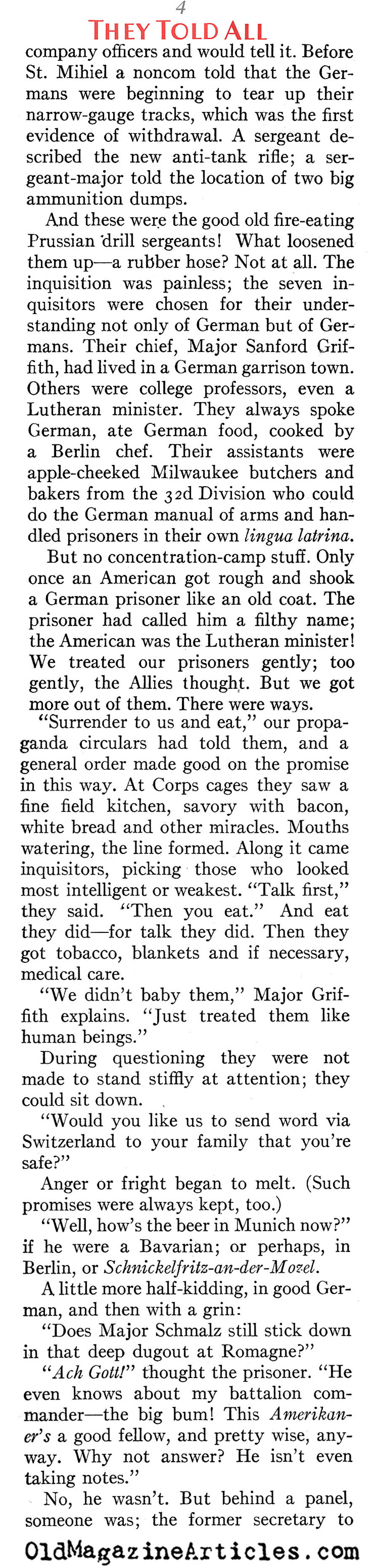 How the AEF Intelligence Service Did It (American Legion Monthly, 1939)