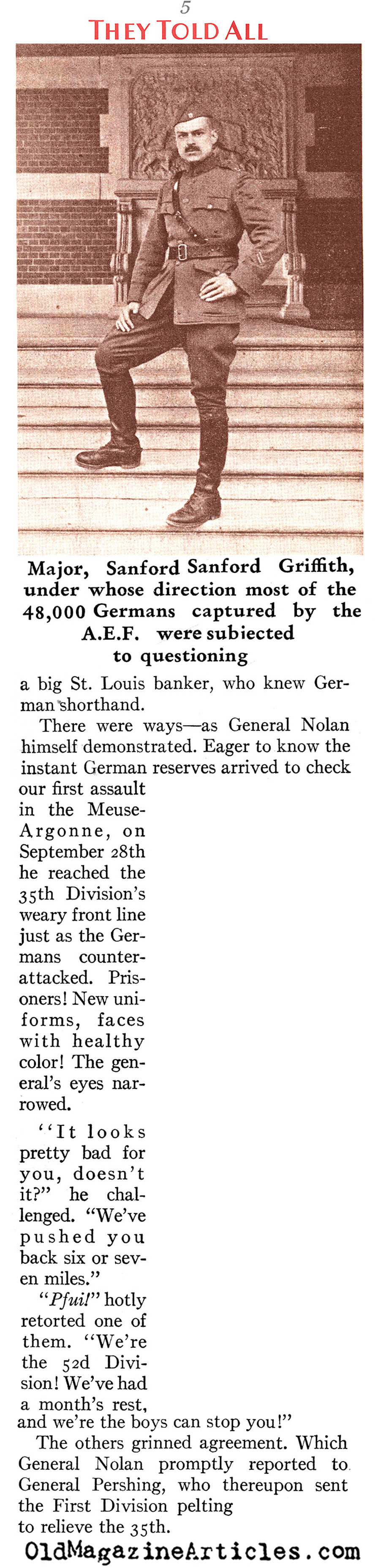 How the AEF Intelligence Service Did It (American Legion Monthly, 1939)