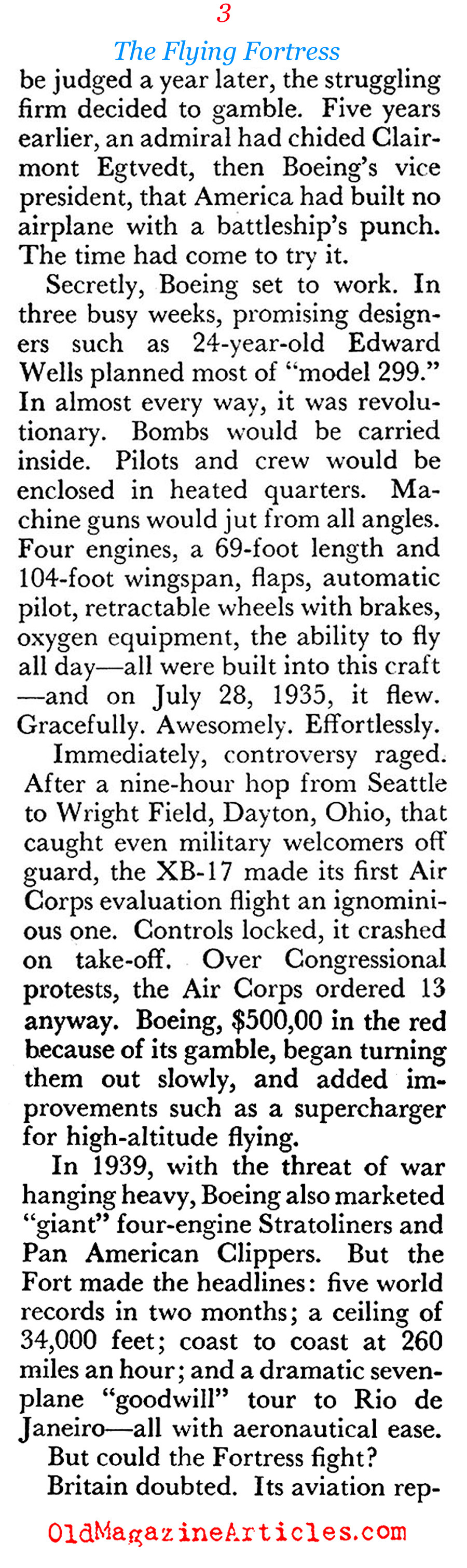 The B-17 (Coronet Magazine, 1959)