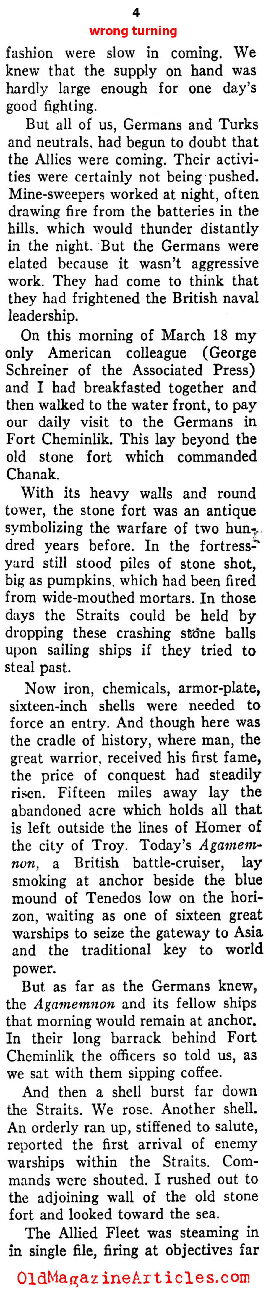 Wrong Turn at Gallipoli (Ken Magazine, 1938)