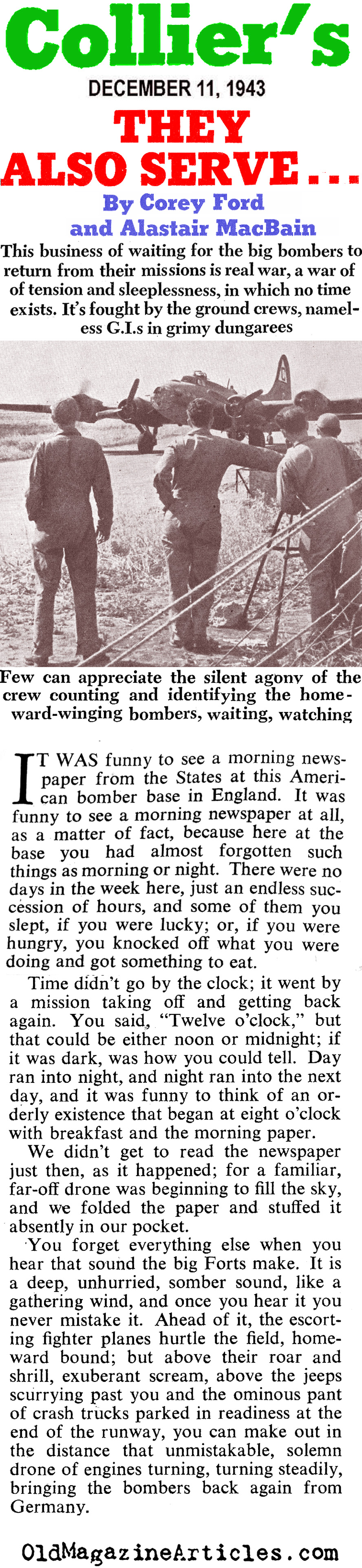 Life on a B-17 Base in England (Collier's Magazine, 1943)