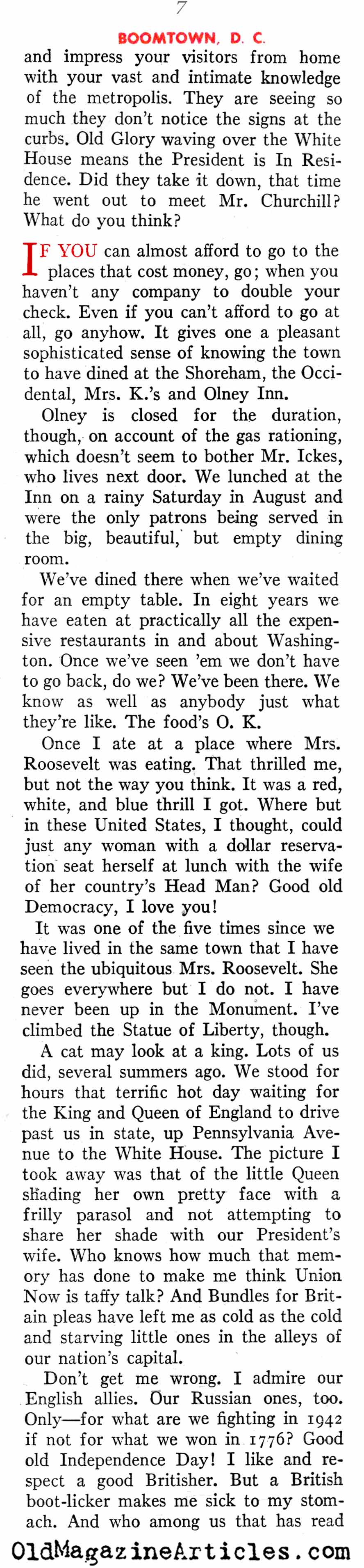 The Nation's Capital as 'Boomtown' (American Legion Magazine, 1943)