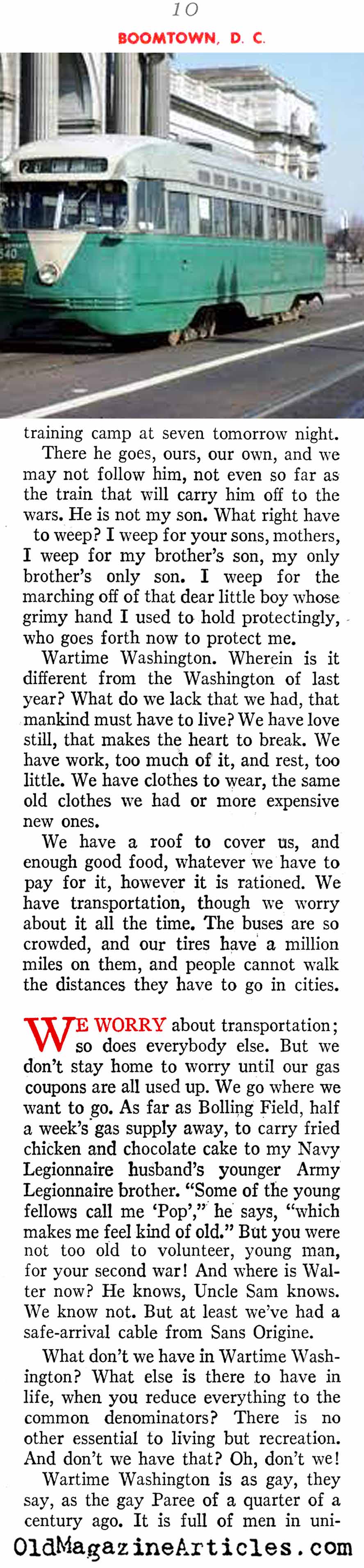 The Nation's Capital as 'Boomtown' (American Legion Magazine, 1943)