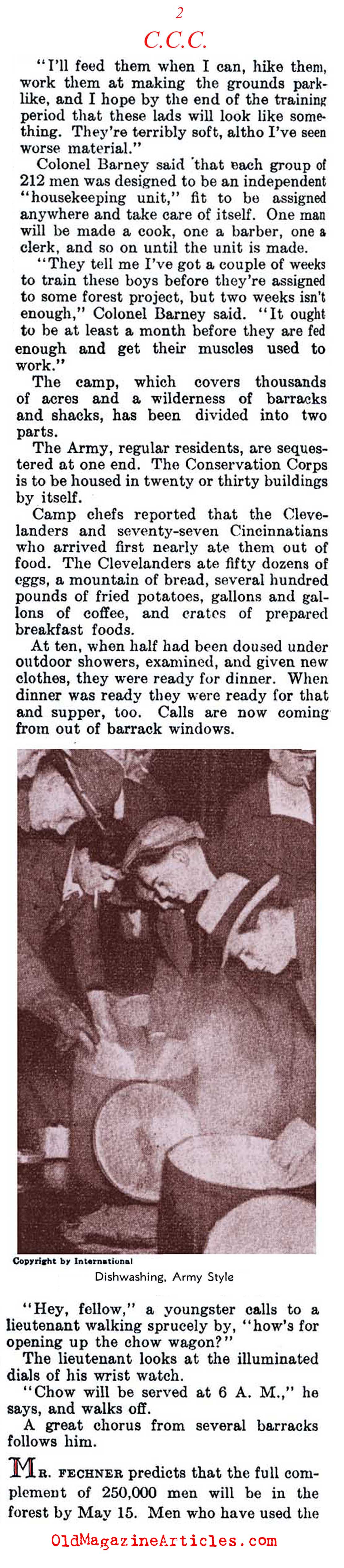 Public Relief for Young Men  (Literary Digest, 1933)