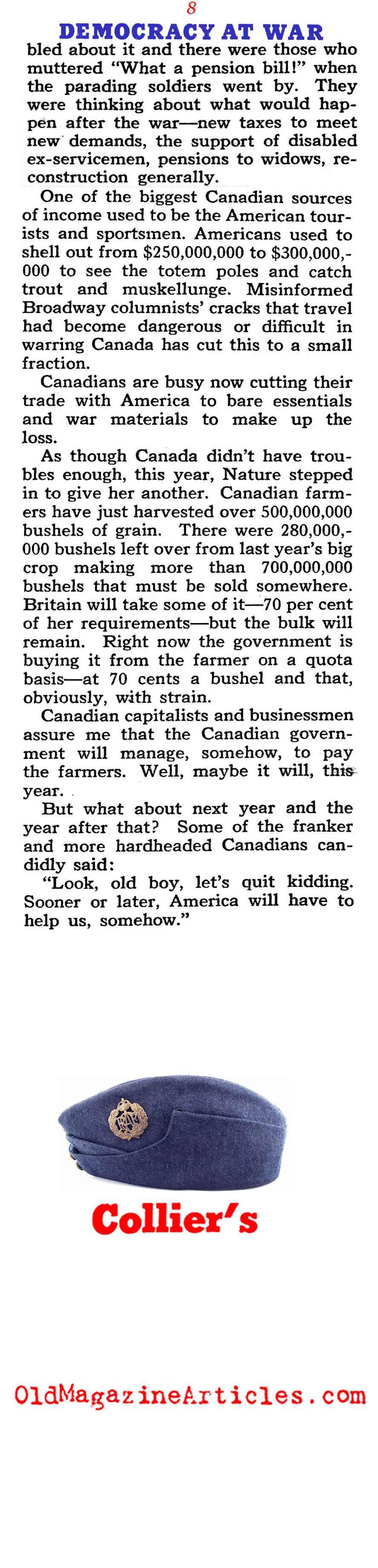 Canada Steps Up for Britain (Collier's Magazine, 1940)