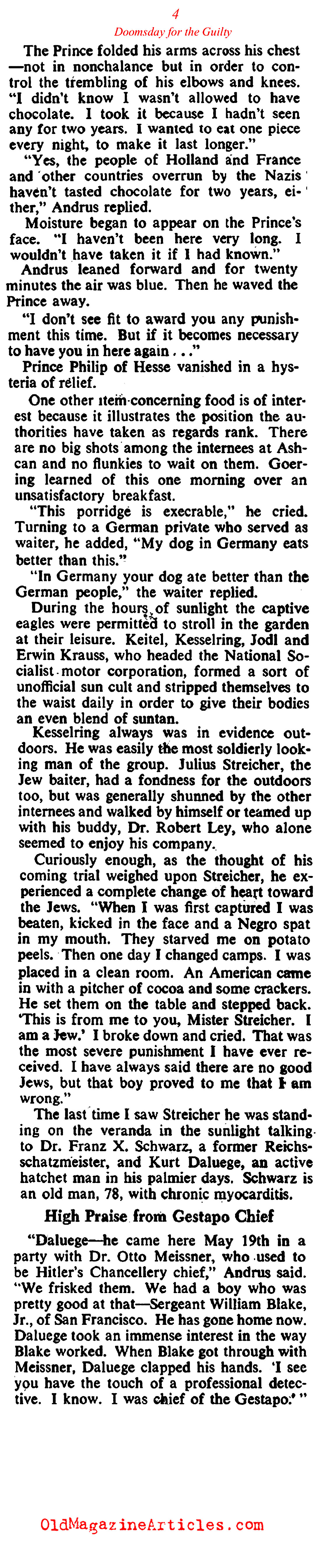 The Nazi Hierarchy in Captivity (Collier's Magazine, 1945)