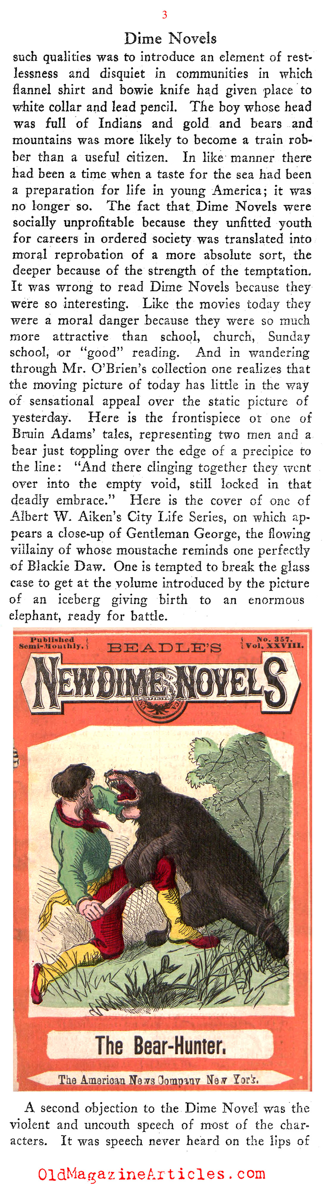 NY Public Library Exhibits Dime Novels (The New Republic, 1922)