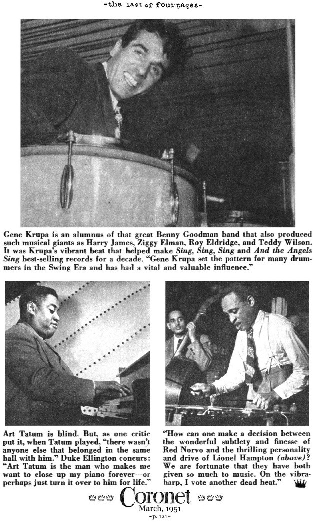 The Musicians Duke Ellington Admired (Coronet Magazine, 1951)