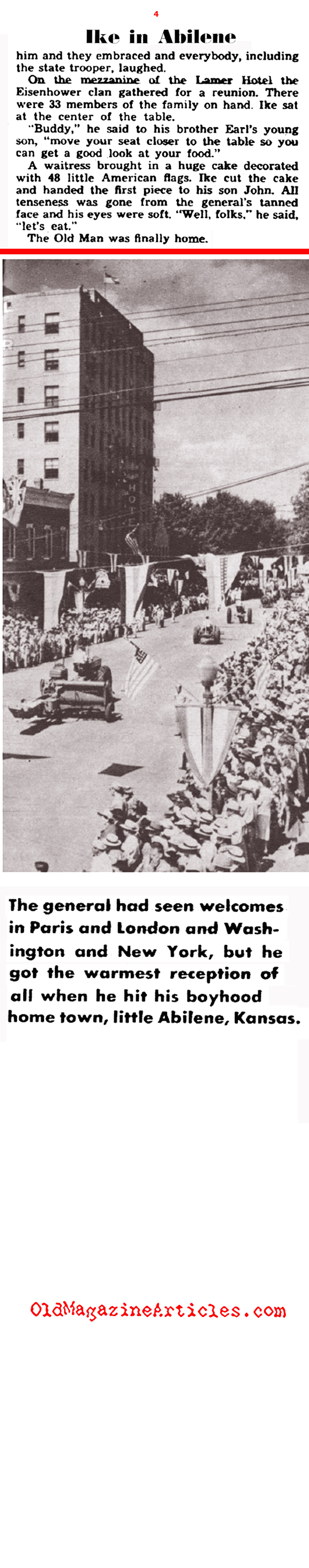 When General Eisenhower Came Home (Yank Magazine, 1945)