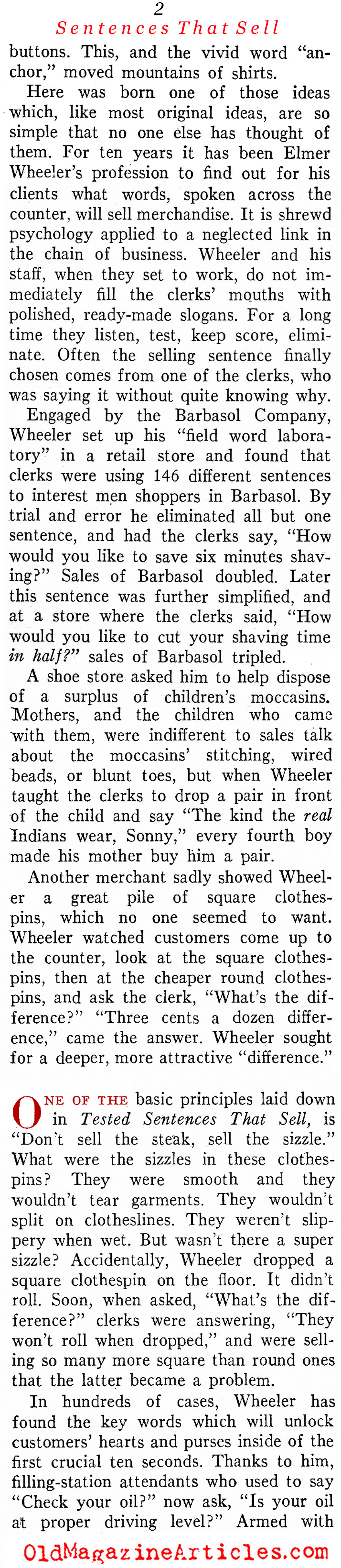 Elmer Wheeler, Word Chemist (Literary Digest, 1938)
