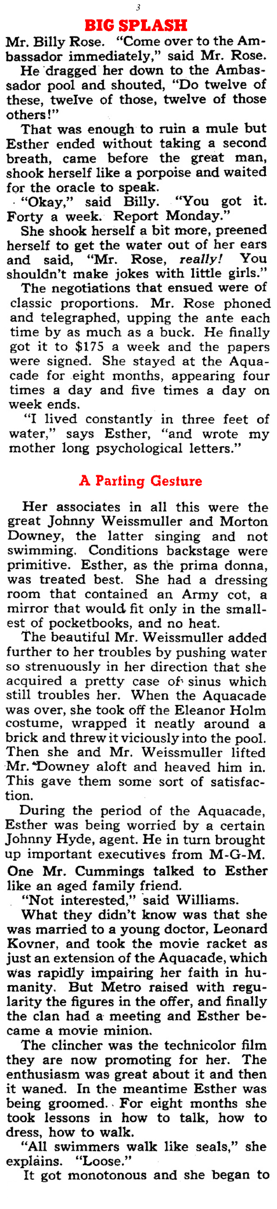 Enter, Esther Williams (Collier's Magazine, 1942)