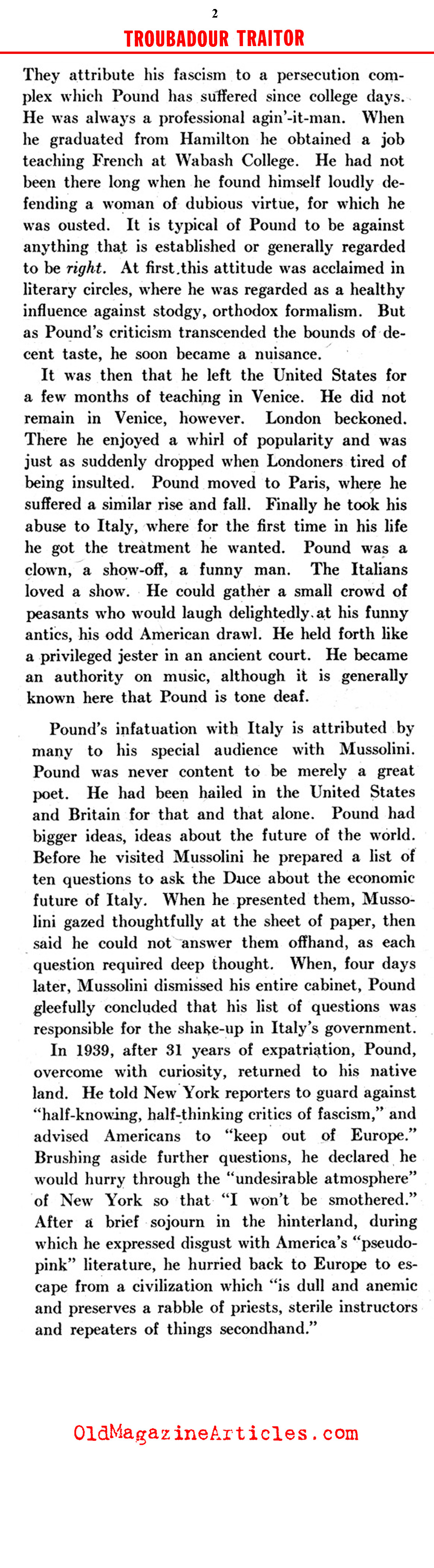 Ezra Pound of Indiana (Click Magazine, 1942)