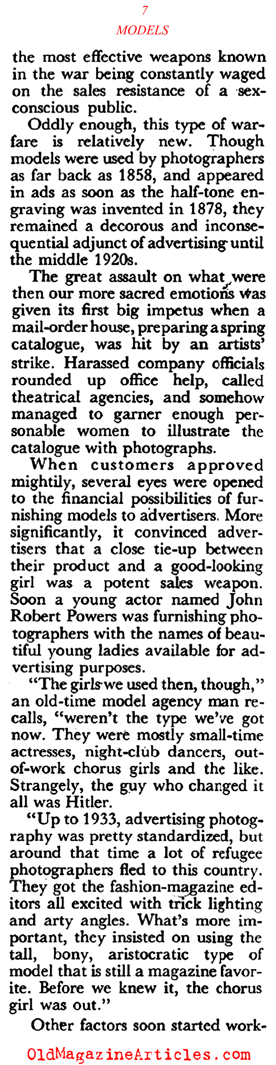 Beautiful Girls Wanted (Coronet Magazine, 1948)