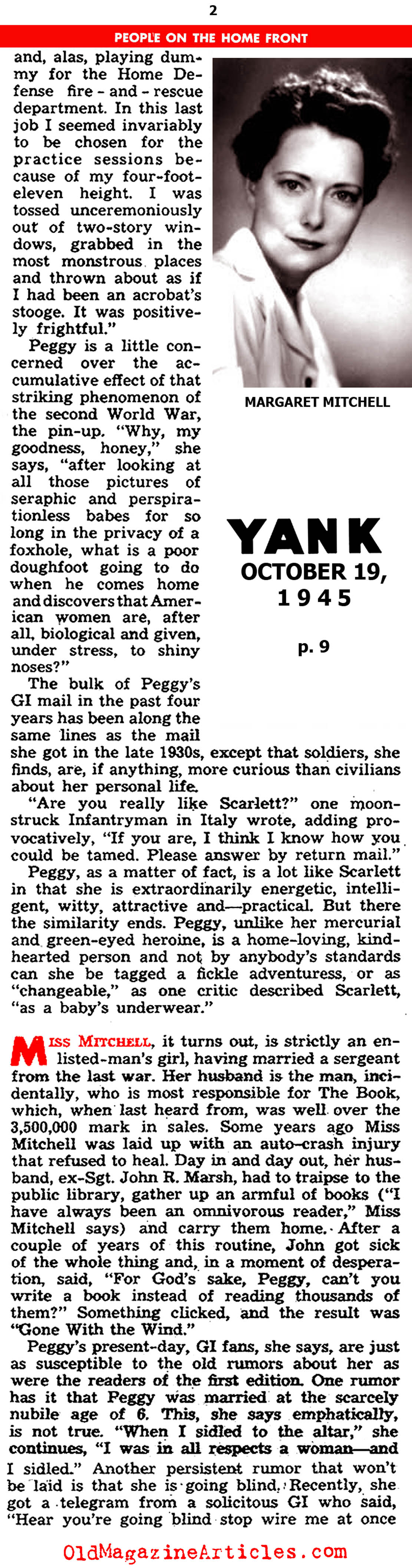 An Interview with the Author  (Yank Magazine, 1945)