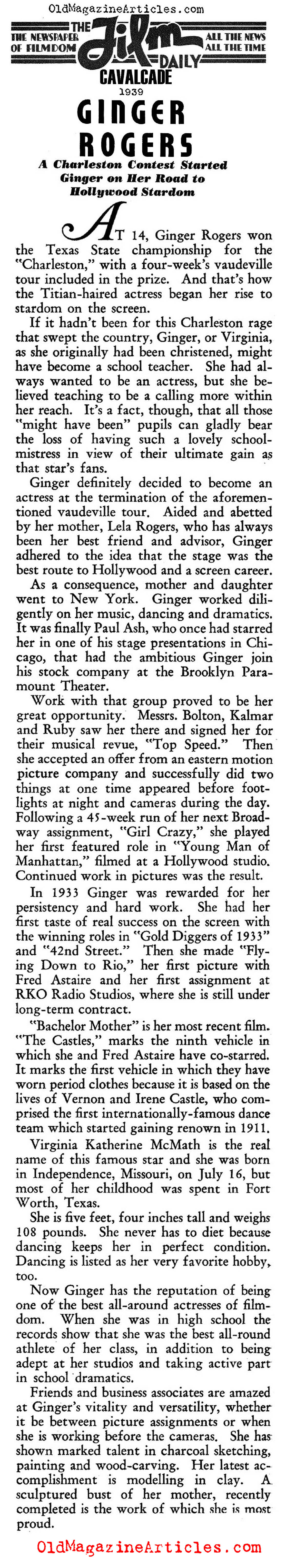 Ginger Rogers (Film Daily, 1939)