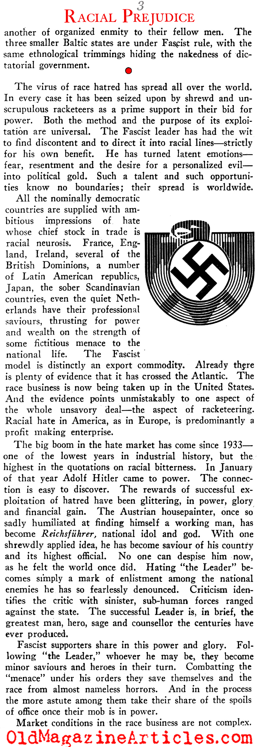 Antisemitism Grows Globally (New Outlook Magazine, 1934)