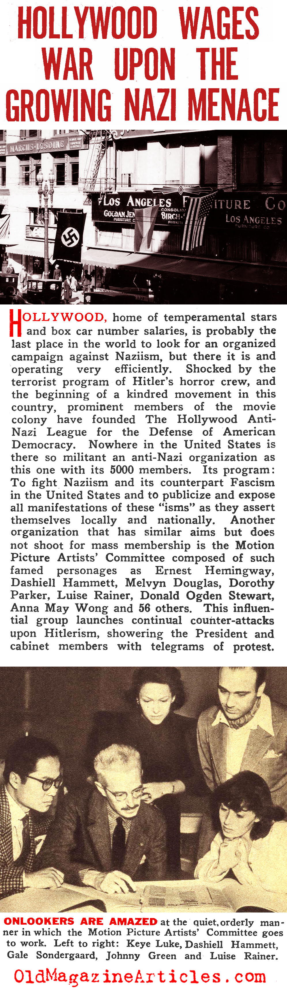 The Hollywood Anti-Nazi League (Click Magazine, 1938)