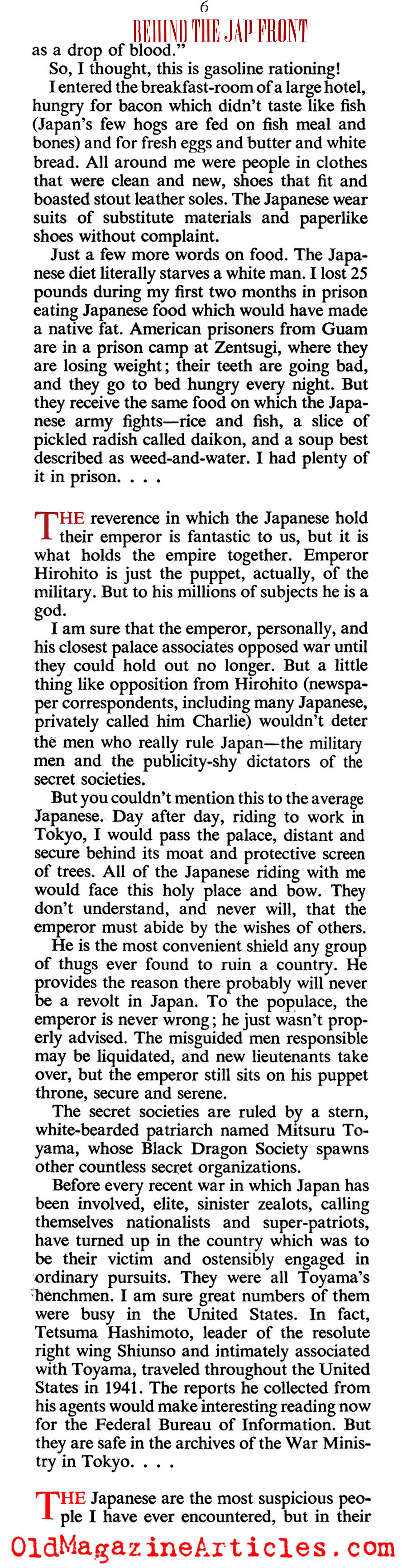 The Japanese Home Front (American Magazine, 1943)