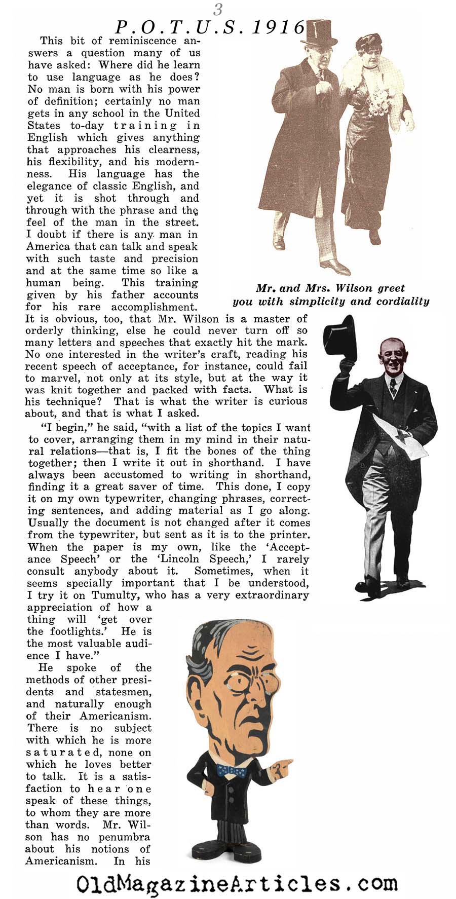 An Interview with Woodrow Wilson (Collier;s Magazine, 1916)