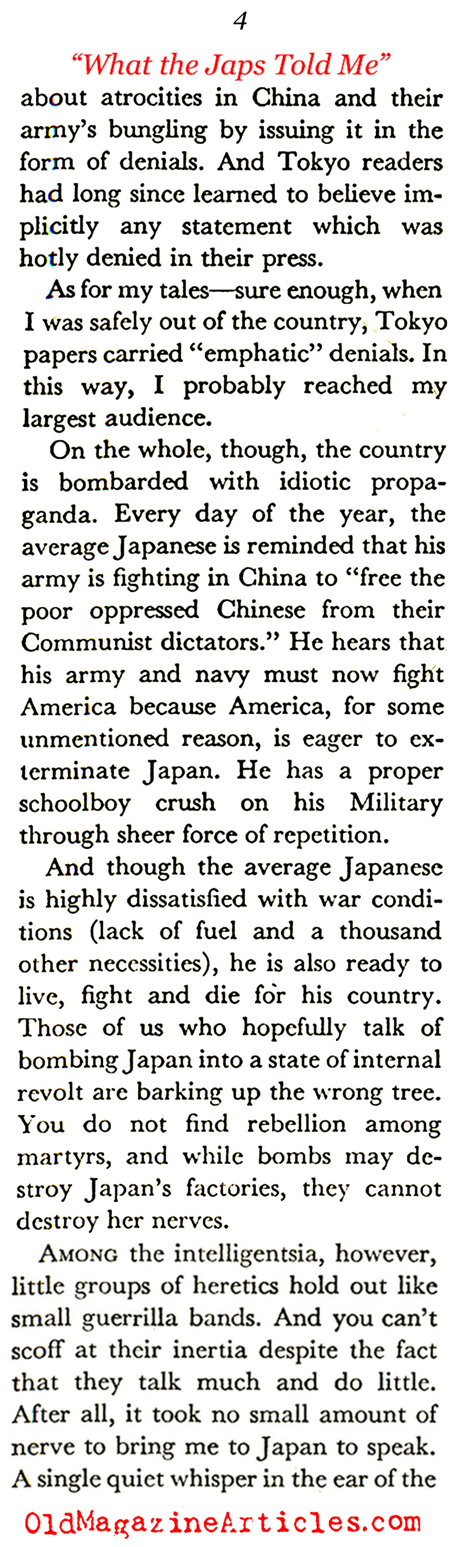 The Japanese Subversives (Coronet Magazine, 1943)