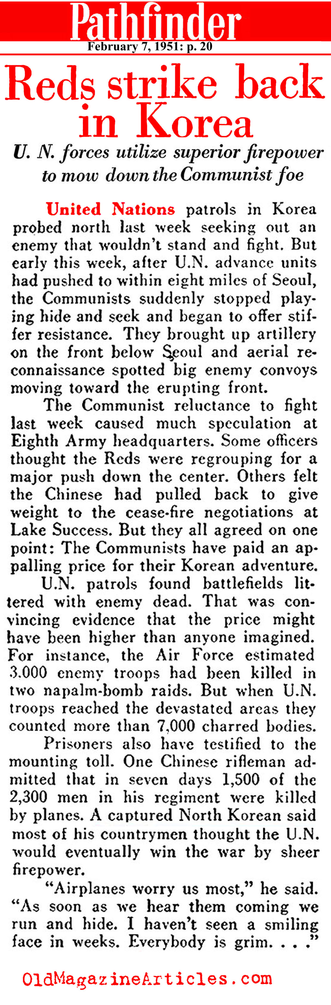 The Reds Take it on the Chin (Pathfinder Magazine, 1951)